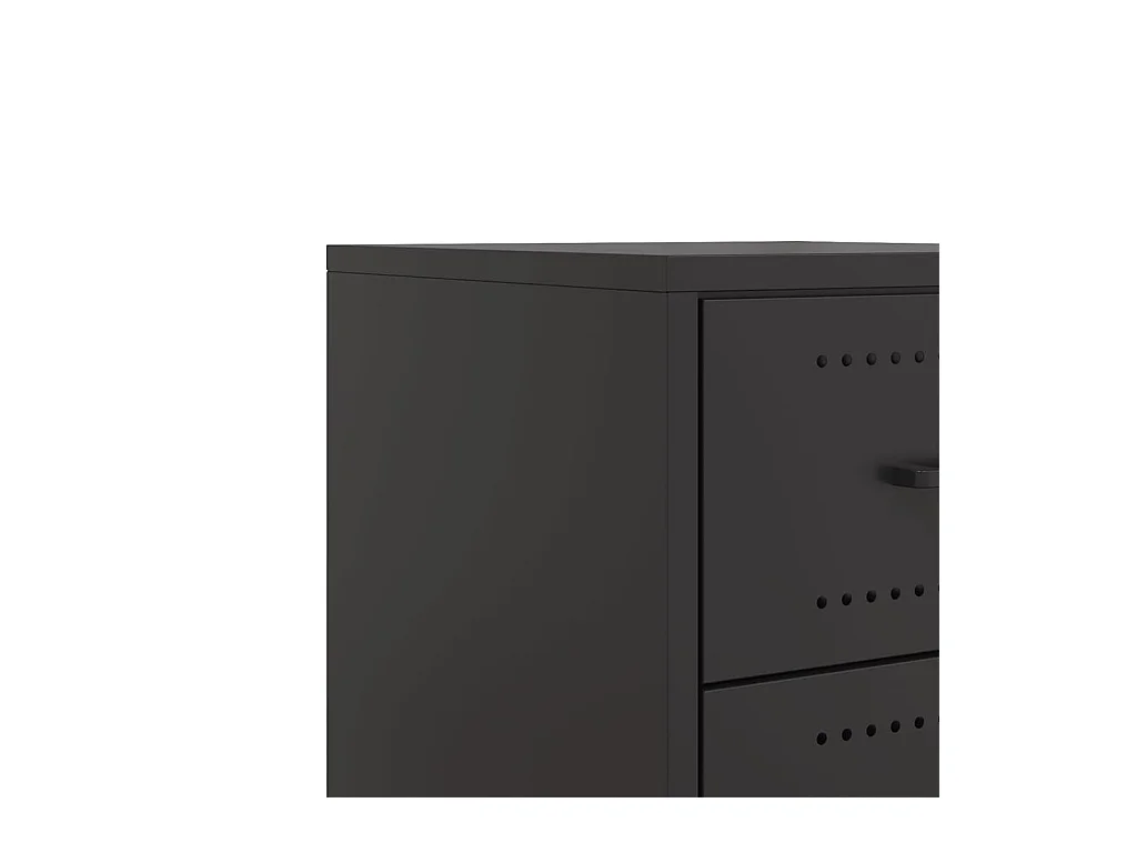 Table de chevet noir 36x39x43,5 cm acier