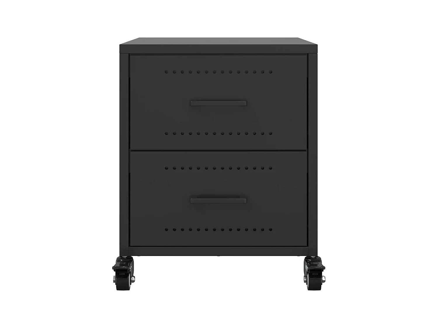 Table de chevet noir 36x39x43,5 cm acier