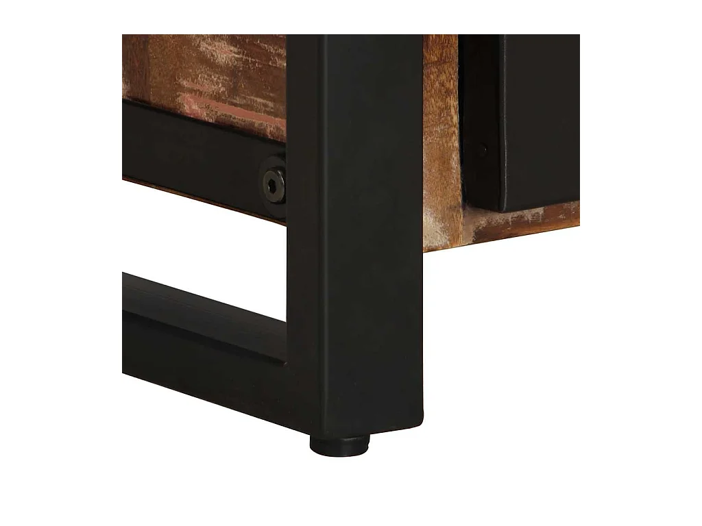 Table de chevet multicolore 40x30x51 cm bois de récupération