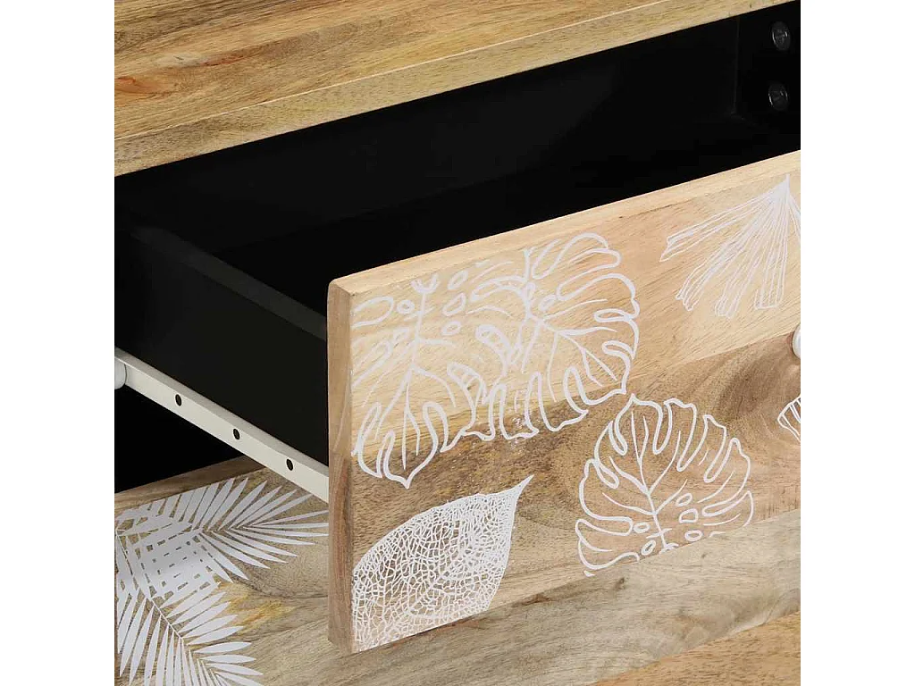 Table de chevet 50x33x60 cm bois de manguier massif