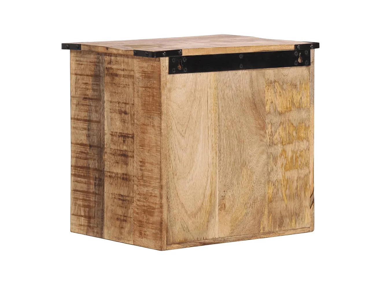 Table de chevet 40x30x37 cm bois de manguier massif