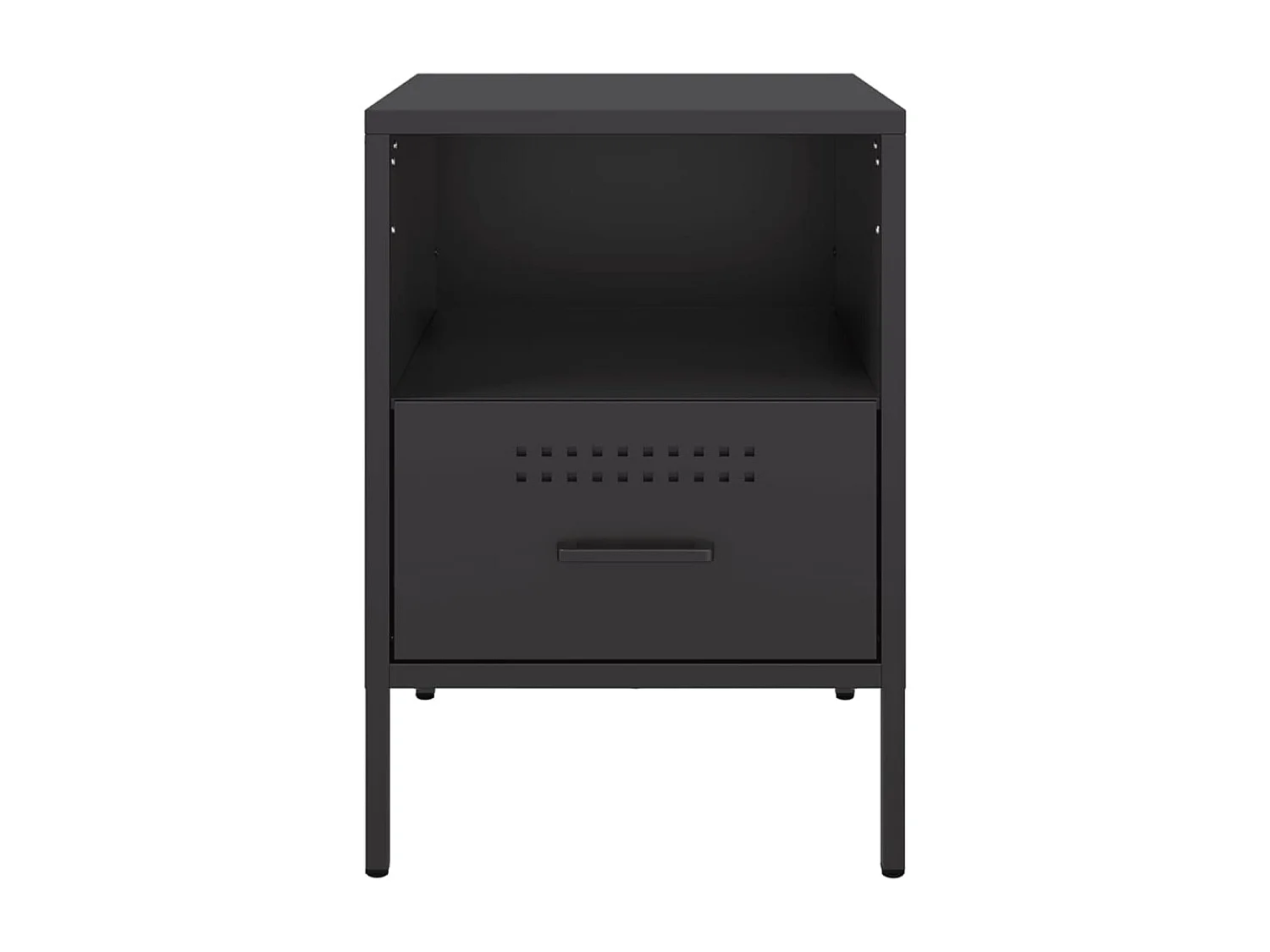 Table de chevet noir 36x39x50,5 cm acier