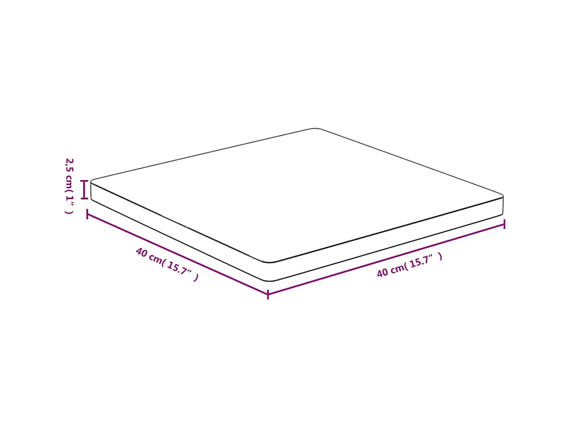 Tablero de mesa de bambú 40x40x2,5 cm