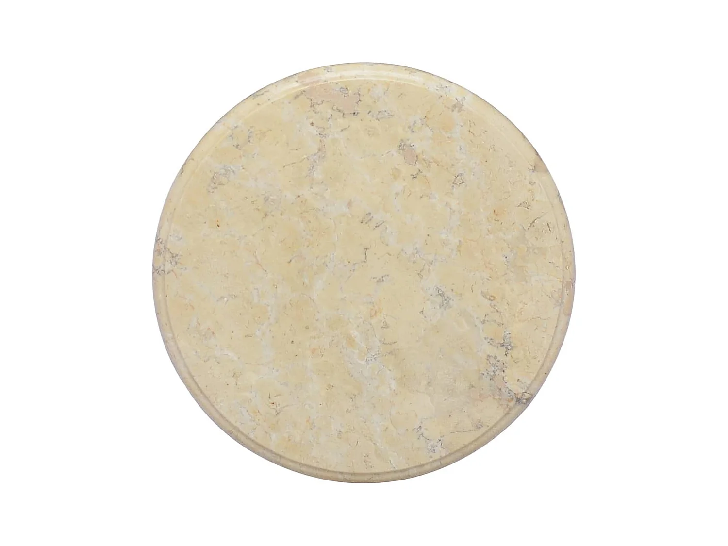 Dessus de table Crème Ø40x2,5 cm Marbre