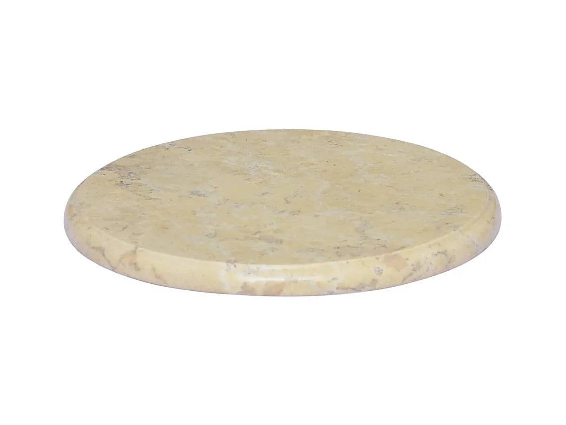 Dessus de table Crème Ø40x2,5 cm Marbre