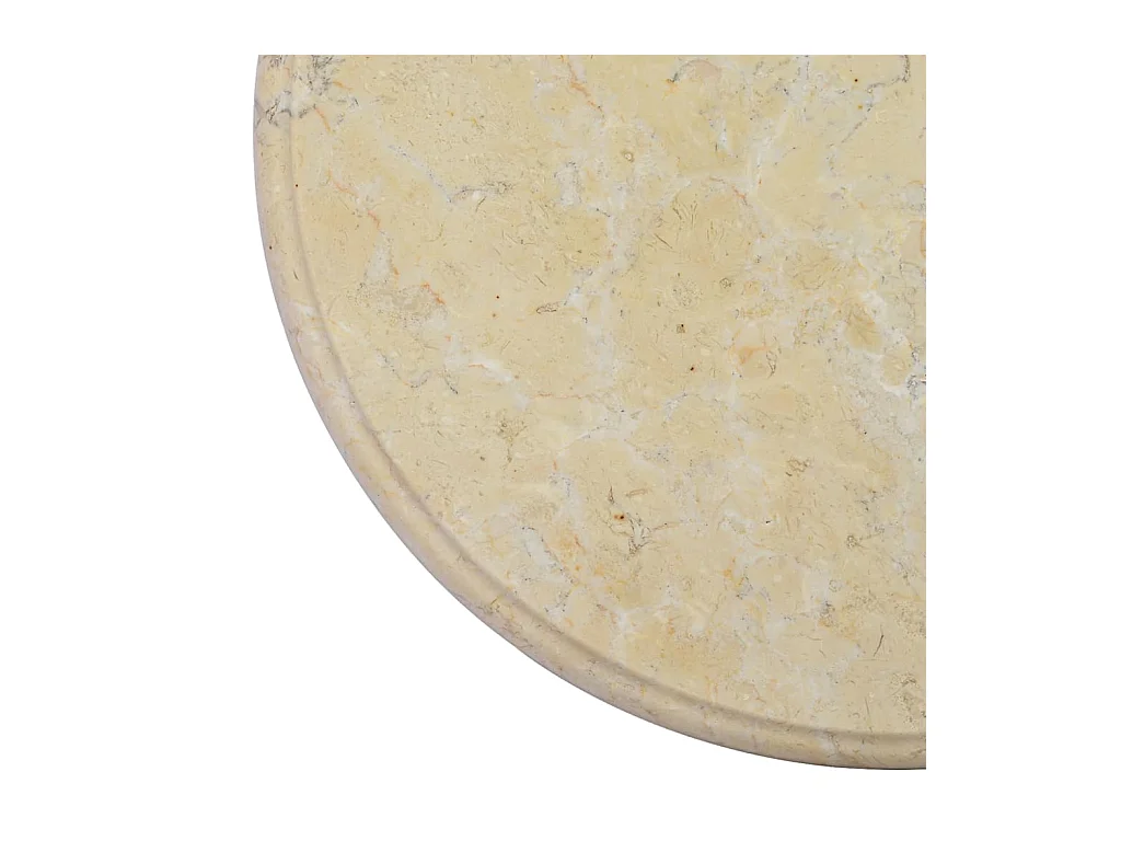 Dessus de table Crème Ø40x2,5 cm Marbre