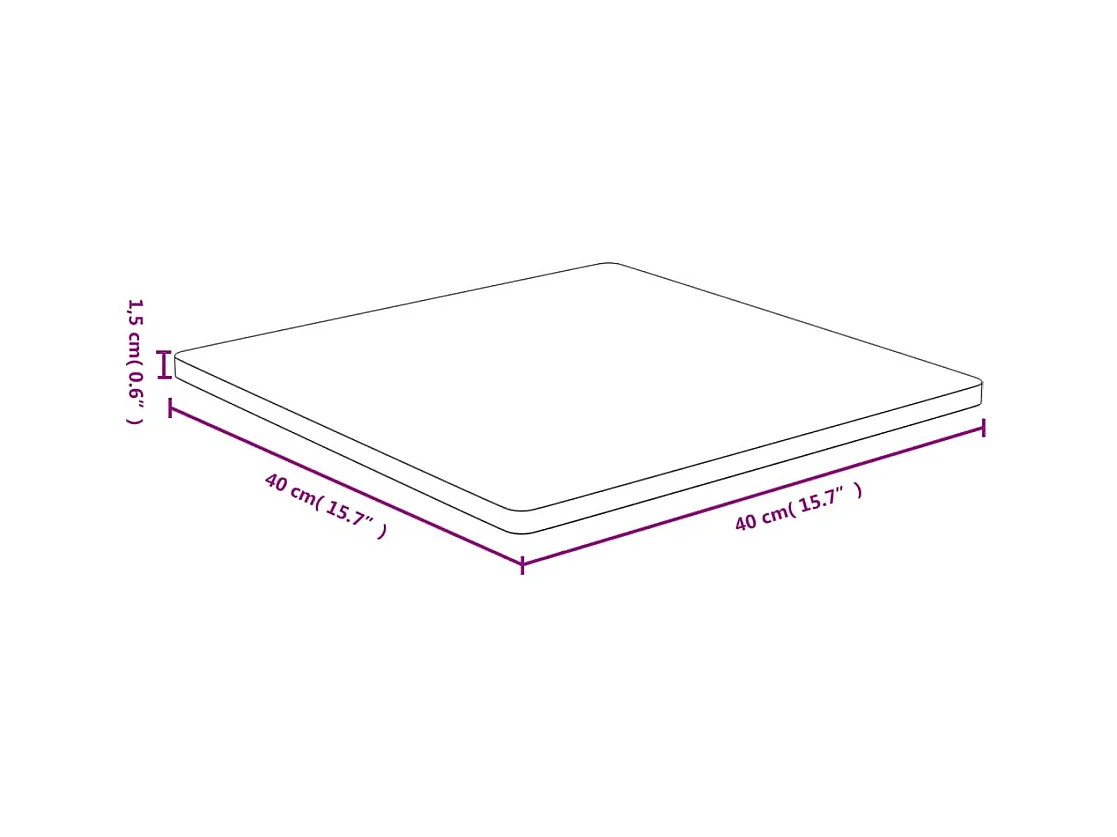 Piano del Tavolo Ø40x40x1,5 cm in Bambù