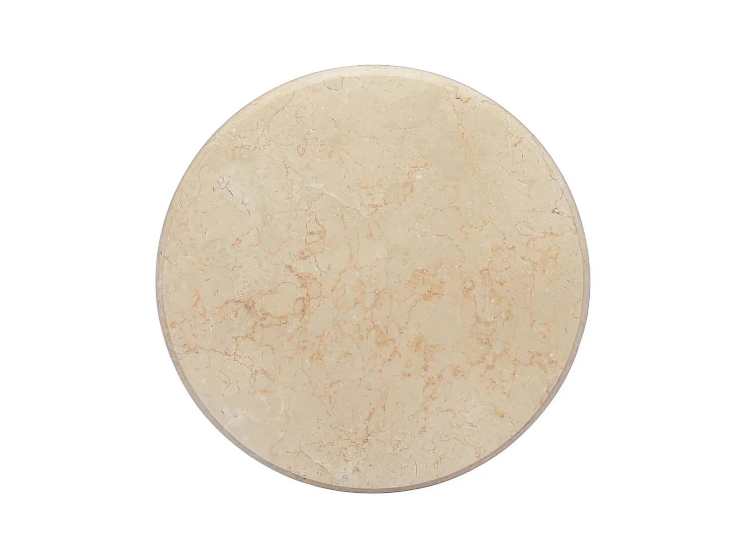 Tafelblad Ø50x2,5 cm marmer crèmekleurig