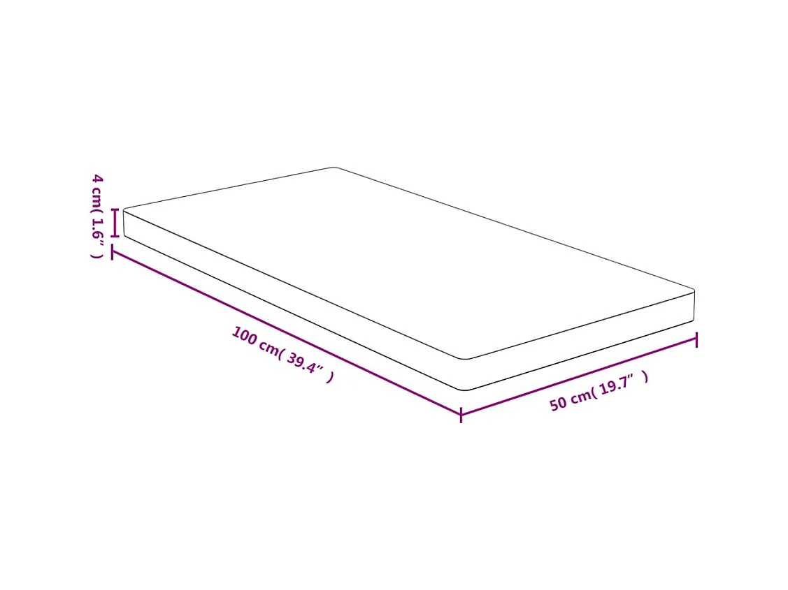 Dessus de table 50x100x4 cm bambou