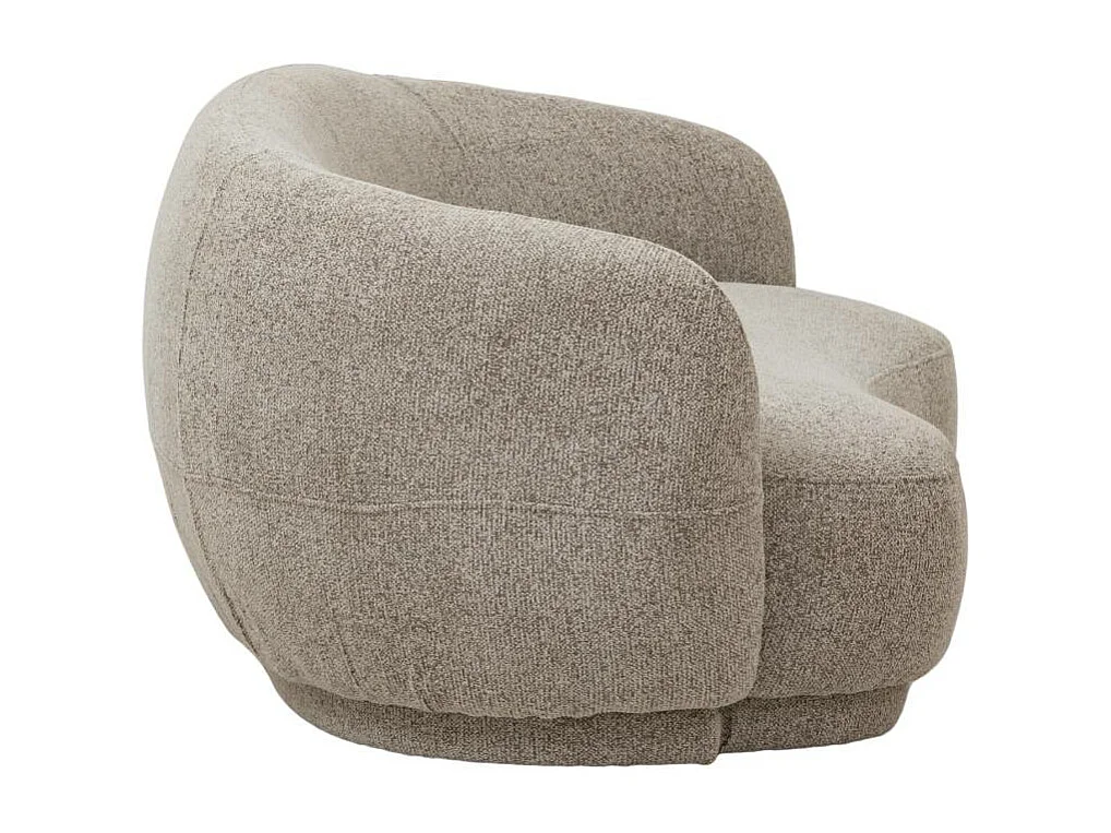 Canapé en tissu bouclette gris 3 places Maddy