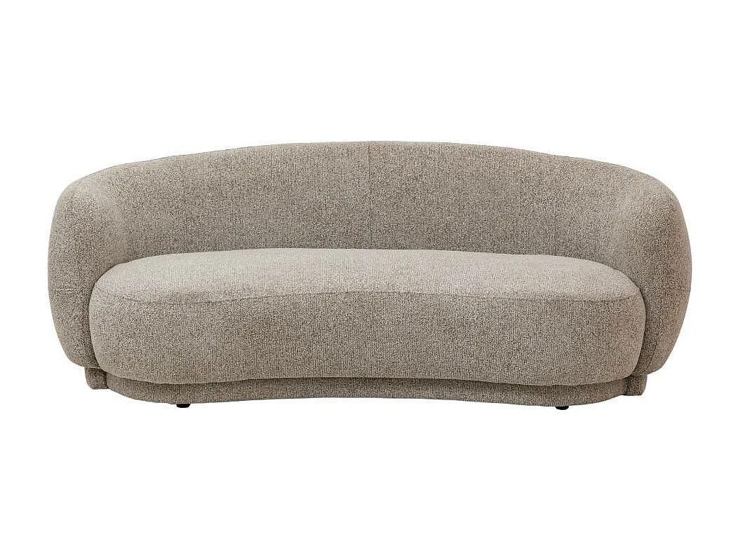 Canapé en tissu bouclette gris 3 places Maddy