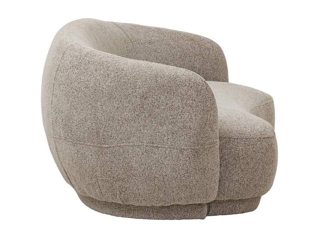 Canapé en tissu bouclette gris 3 places Maddy