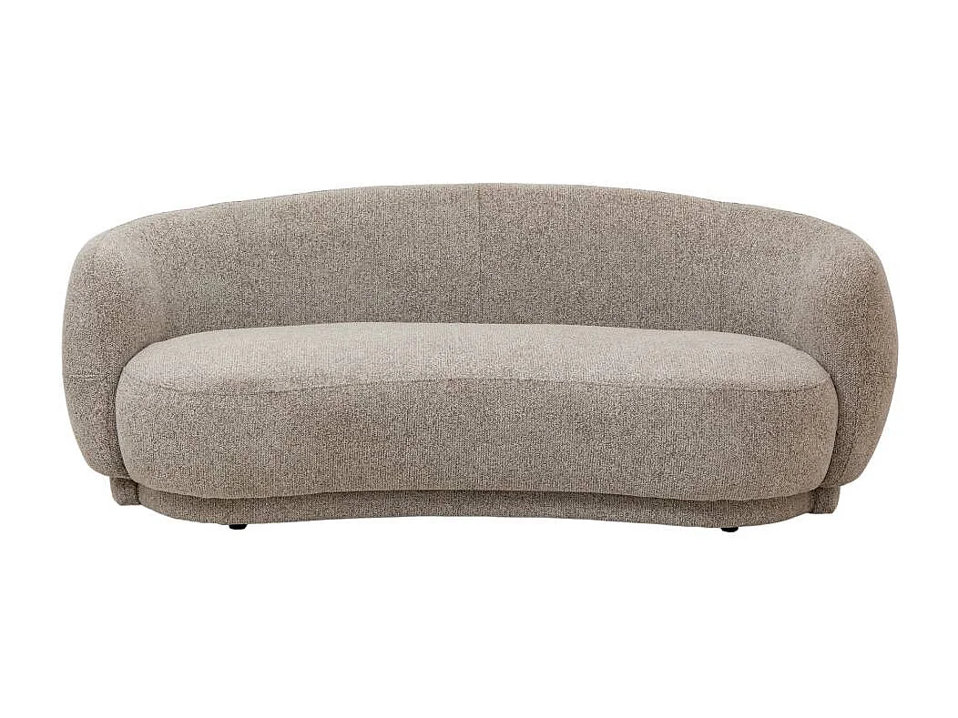 Canapé en tissu bouclette gris 3 places Maddy