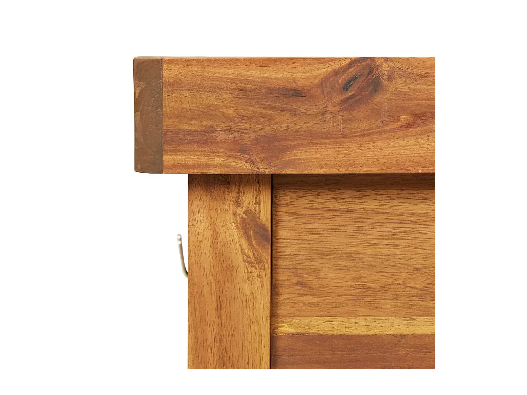 Mesa de jardín con tapa de zinc Madera maciza de acacia