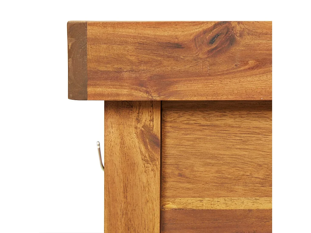 Table de jardin avec dessus en zinc Bois solide d'acacia