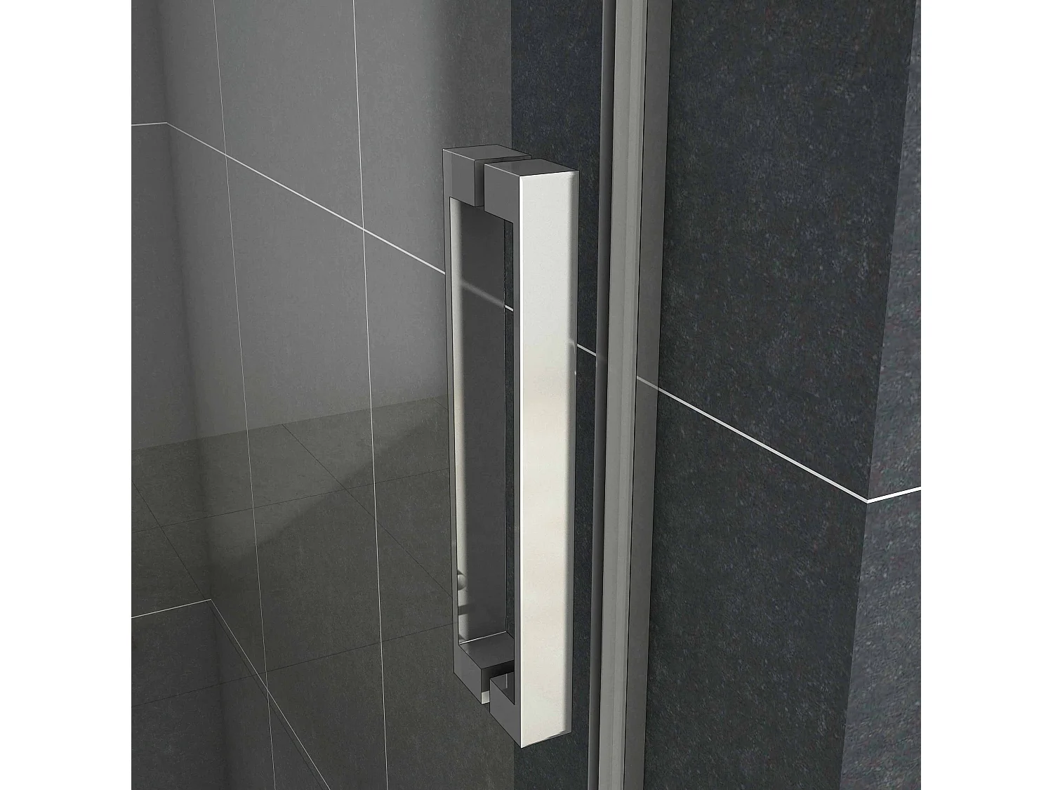 110x195cm Douchedeur Schuifdeur,8 mm NANO Helder Veiligheidsglas,Hoogwaardige Aluminium Profielen,Chroom