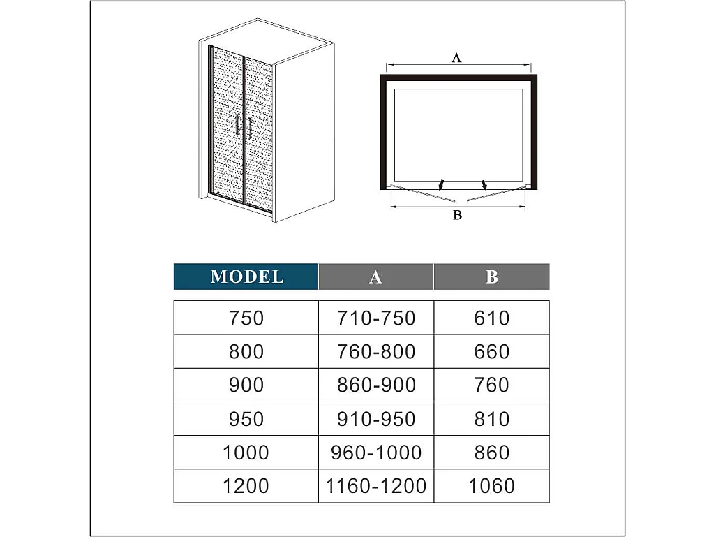 120x195cm Draaideur douchedeur, 6mm NANO veiligheidsglas ,glas is gelaagd met matte folie, profiel van glanzend chroom.