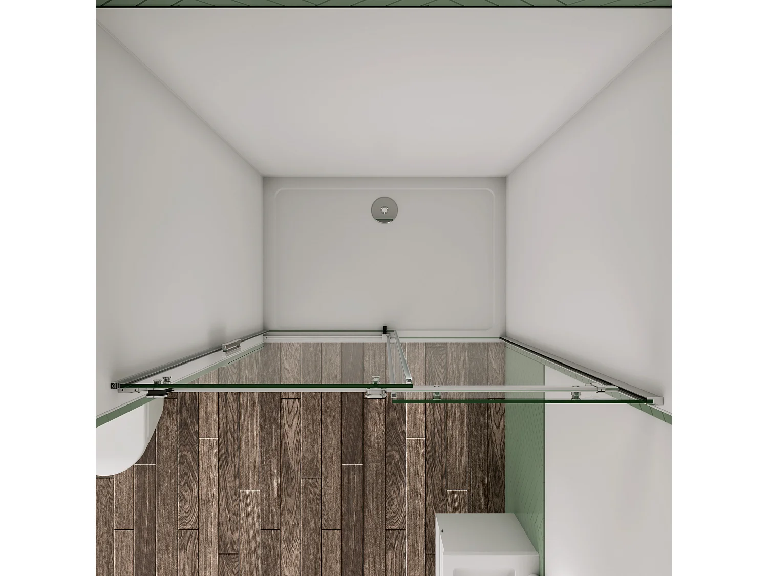 125x195cm Schuifbare douchedeur,6mm helder glas,hoogwaardige aluminium profielen,Chroom