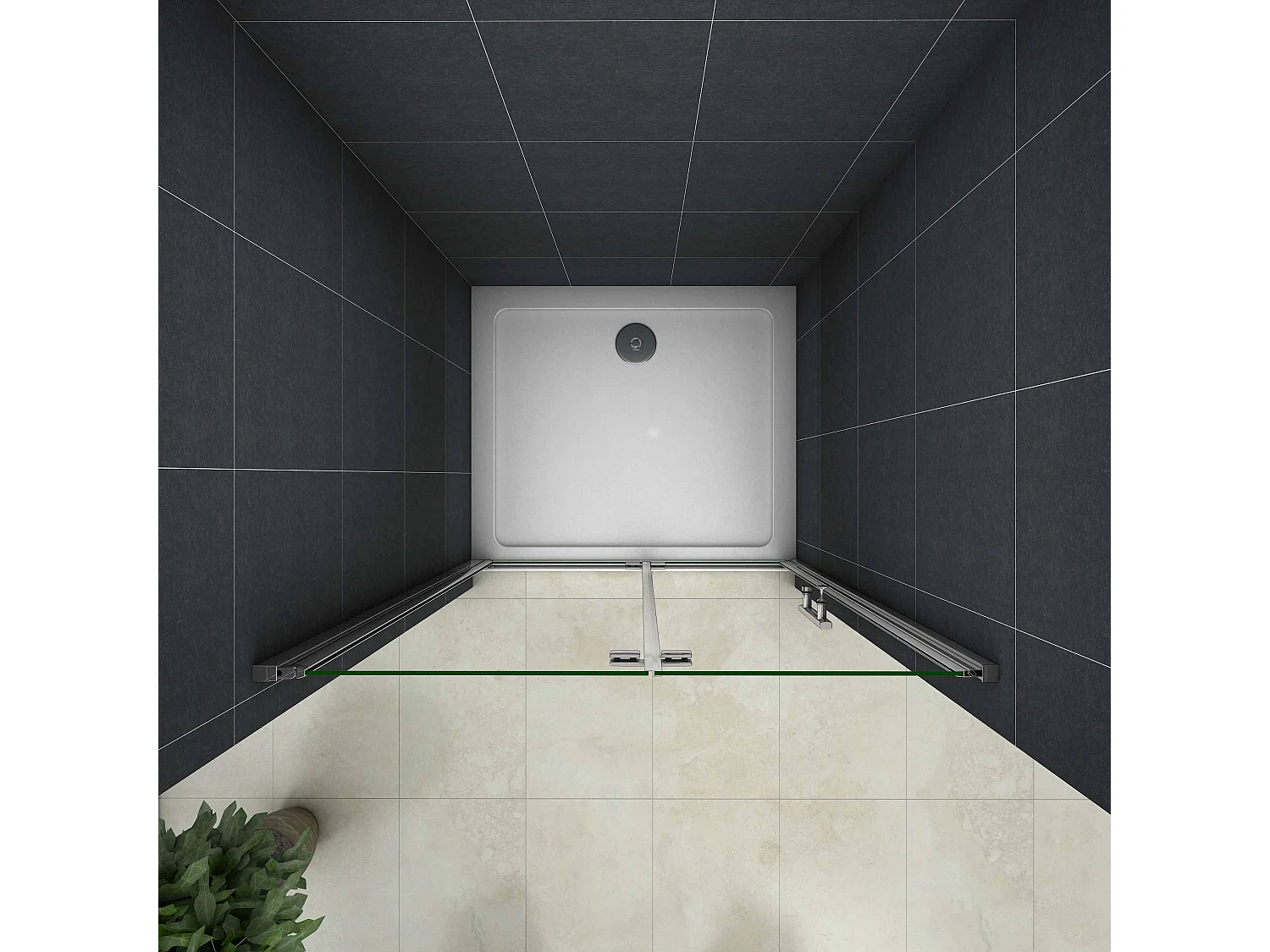 90x195cm Douchedeur vouwdeur,niche douchedeur,6mm Helder Veiligheidsglas Easyclean,profiel van glanzend chroom