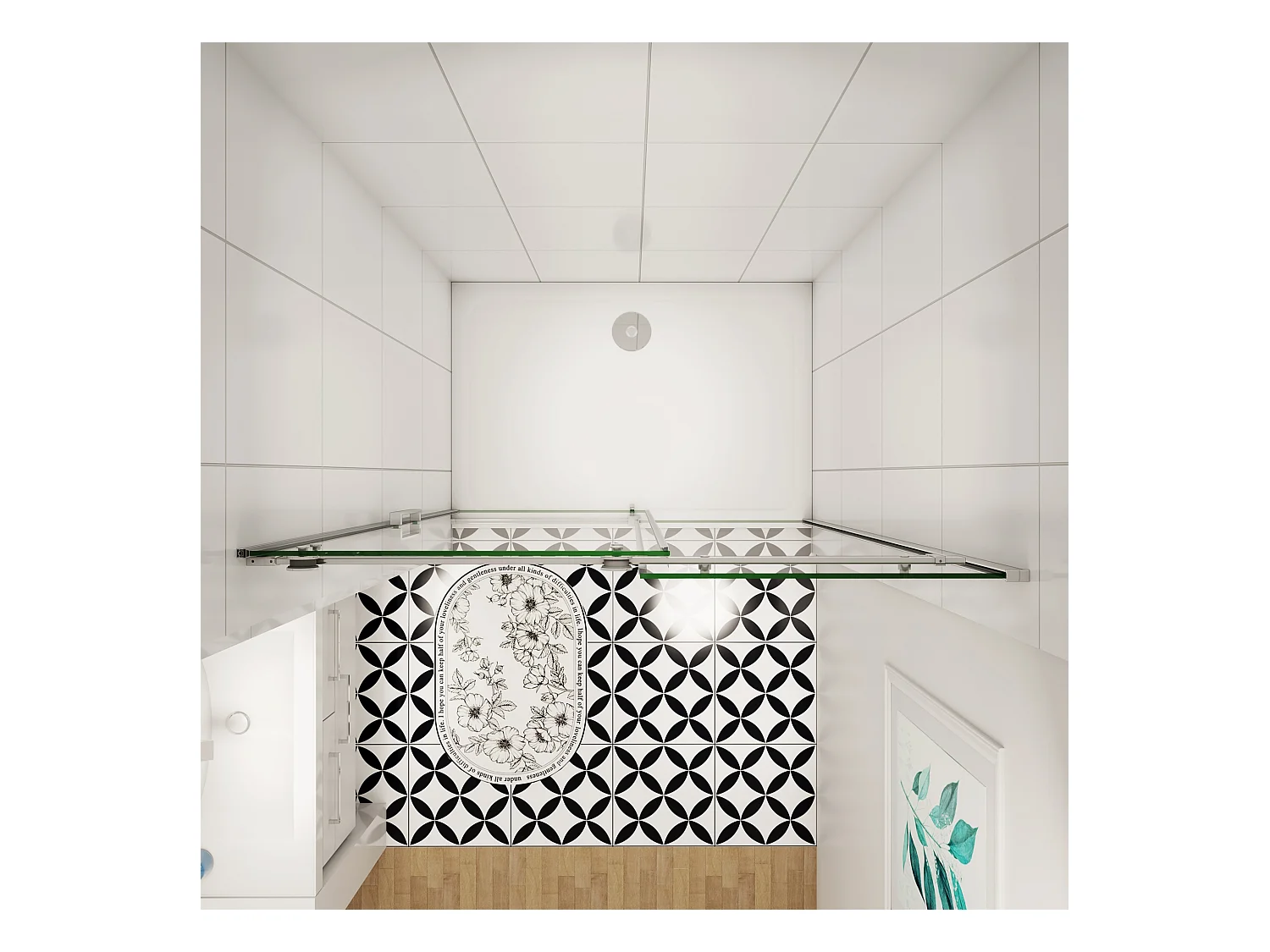 Schuifbare douchedeur 145x195cm, 8mm helder antikalk NANO glas, hoogwaardige aluminium profielen,Chroom