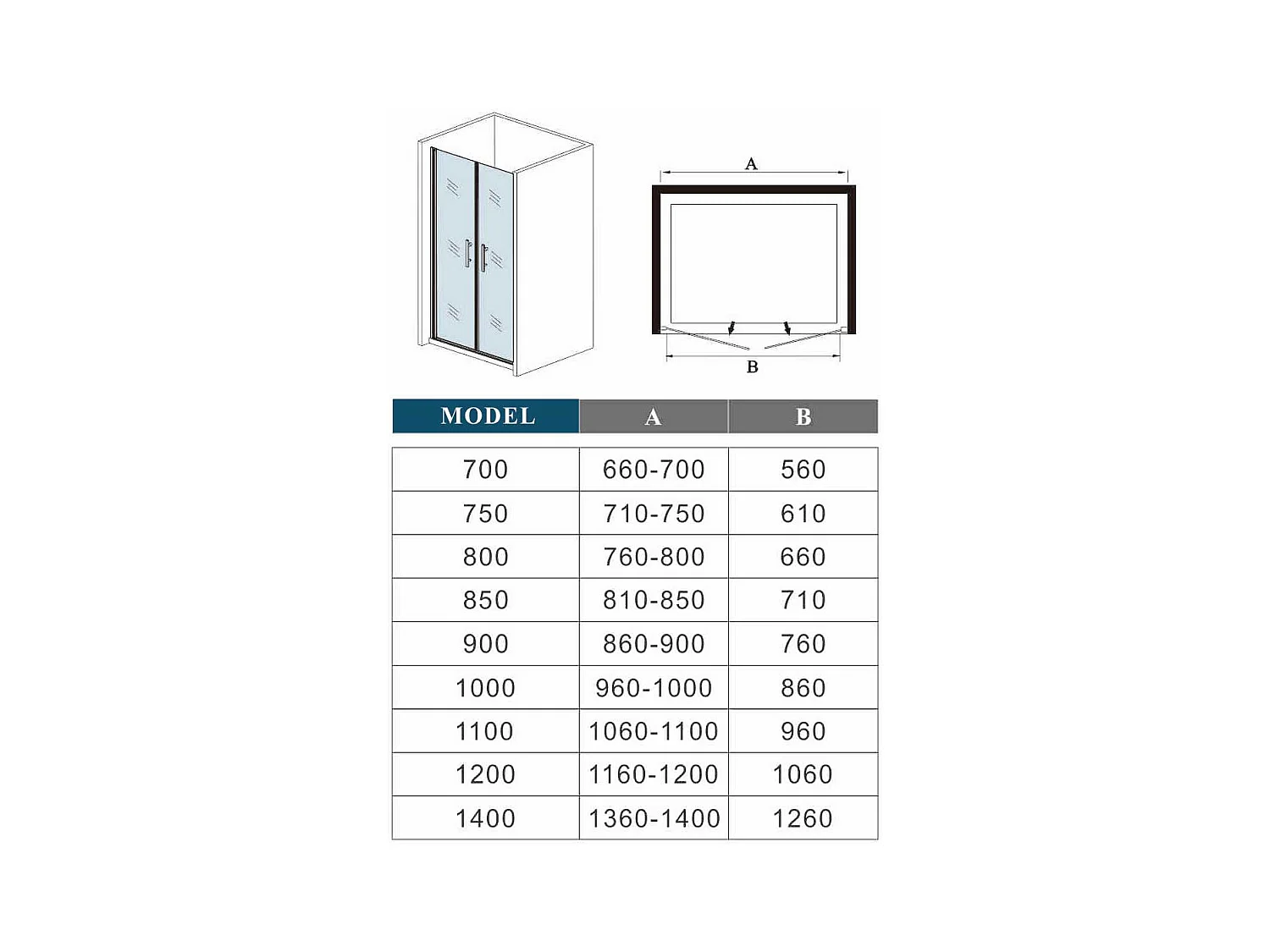 Douche Pendeldeur,6mm Helder Nano Antikalk Veiligheidsglas,Hoogwaardig Glad Aluminium Profiel,80x195cm