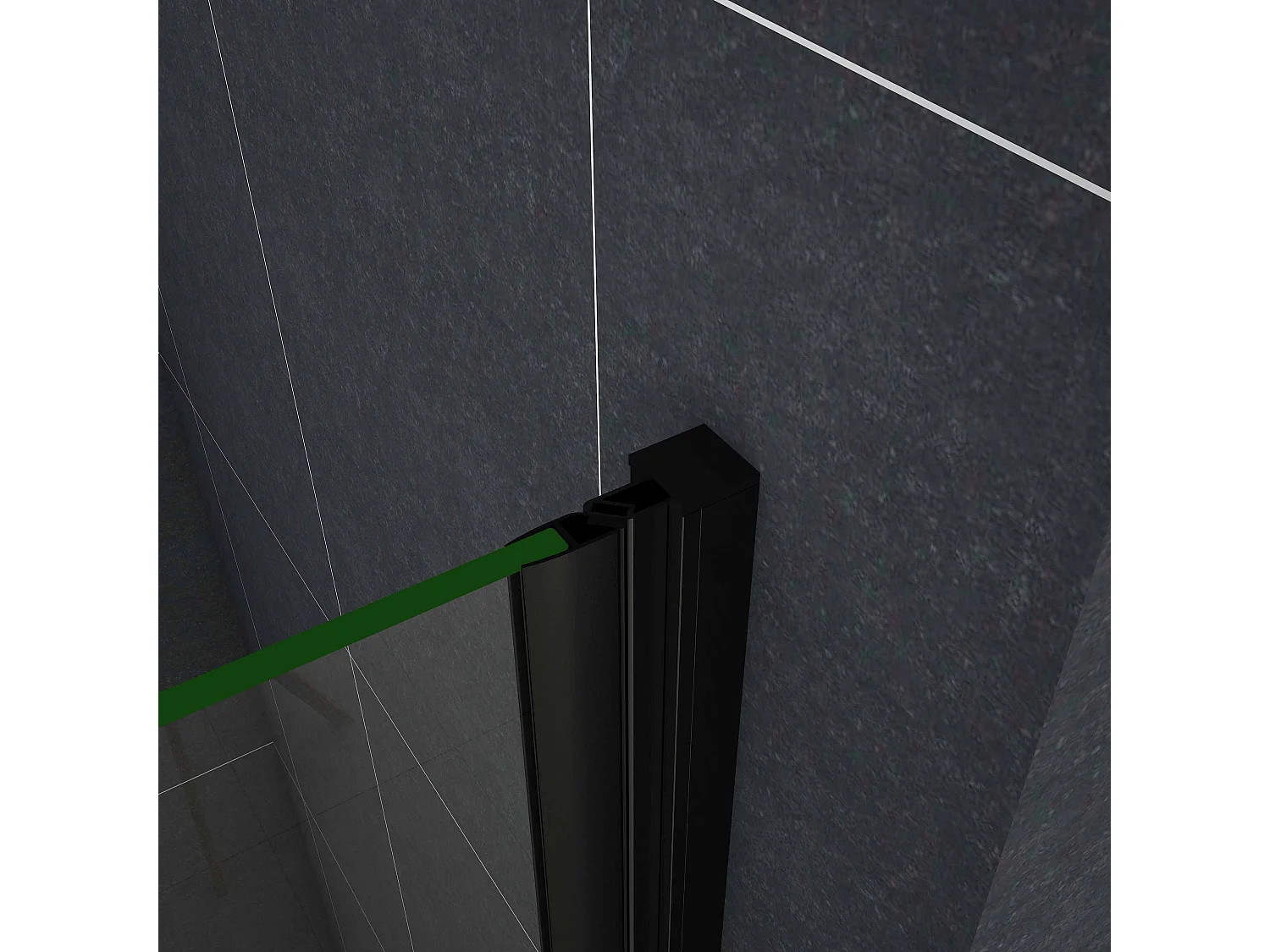 90x200cm Douche Draaideur,8mm NANO Coating Helder Veiligheidsglas,Mat Zwart Profiel