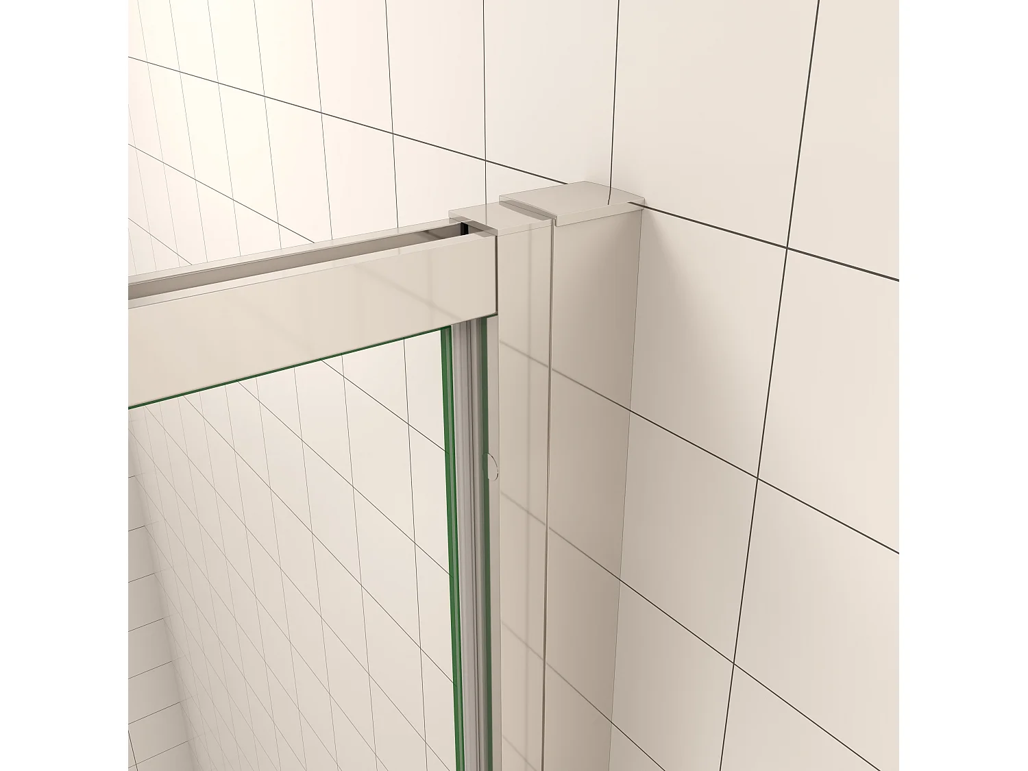 Douchecabine draaideur 90x185cm 5mm veiligheidsglas,profiel van glanzend chroom.