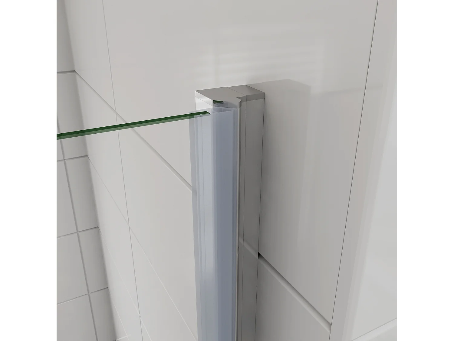 Douchedeur draaideur 90x185 cm,6 mm NANO EasyClean veiligheidsglas, profiel van glanzend chroom,met Stabilisatiestang