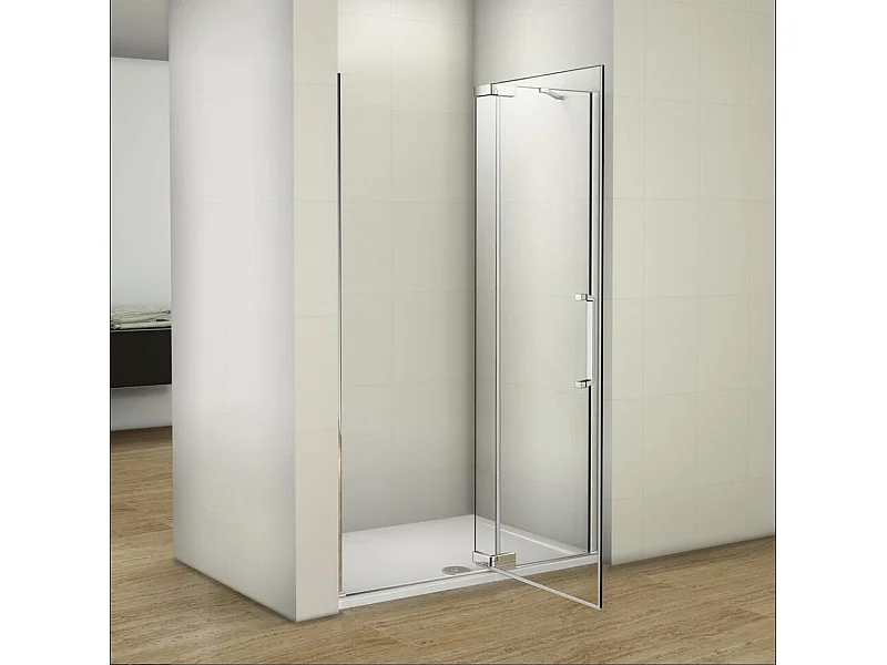 100x195cm Douchedeur draaideur ,8mm NANO veiligheidsglas, glanzend chroom profiel