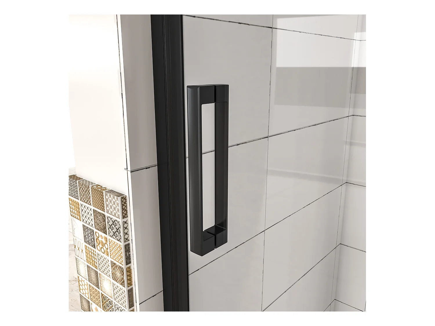 100x200cm Nis Douchecabine-Douchedeur draaideur - 6mm NANO EasyClean veiligheidsglas,profiel van glanzend chroom