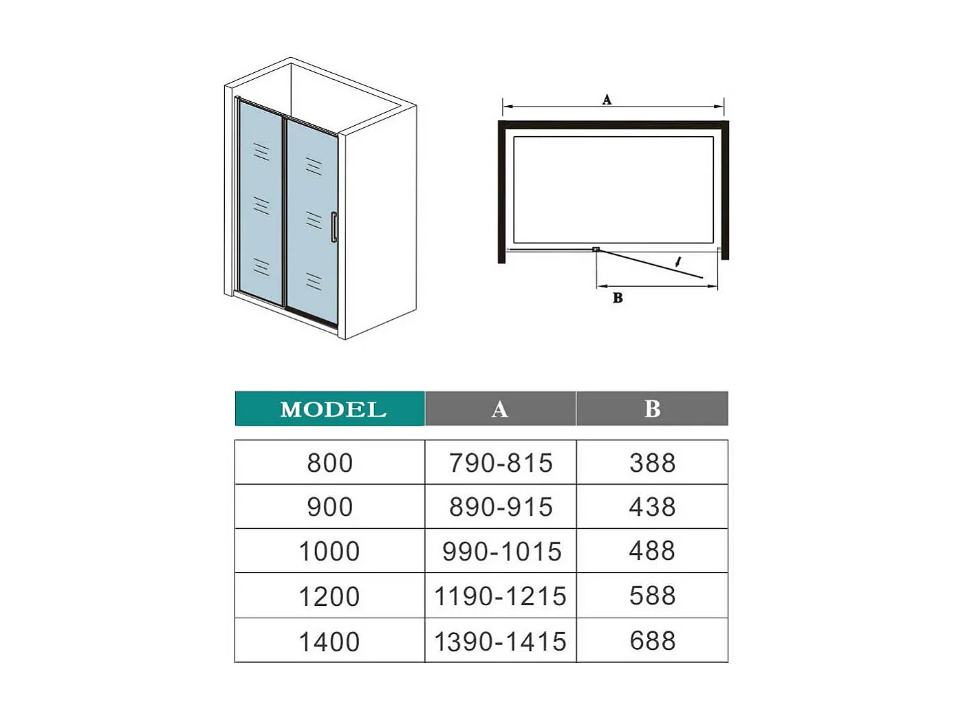 100x200cm Nis Douchecabine-Douchedeur draaideur - 6mm NANO EasyClean veiligheidsglas,profiel van glanzend chroom