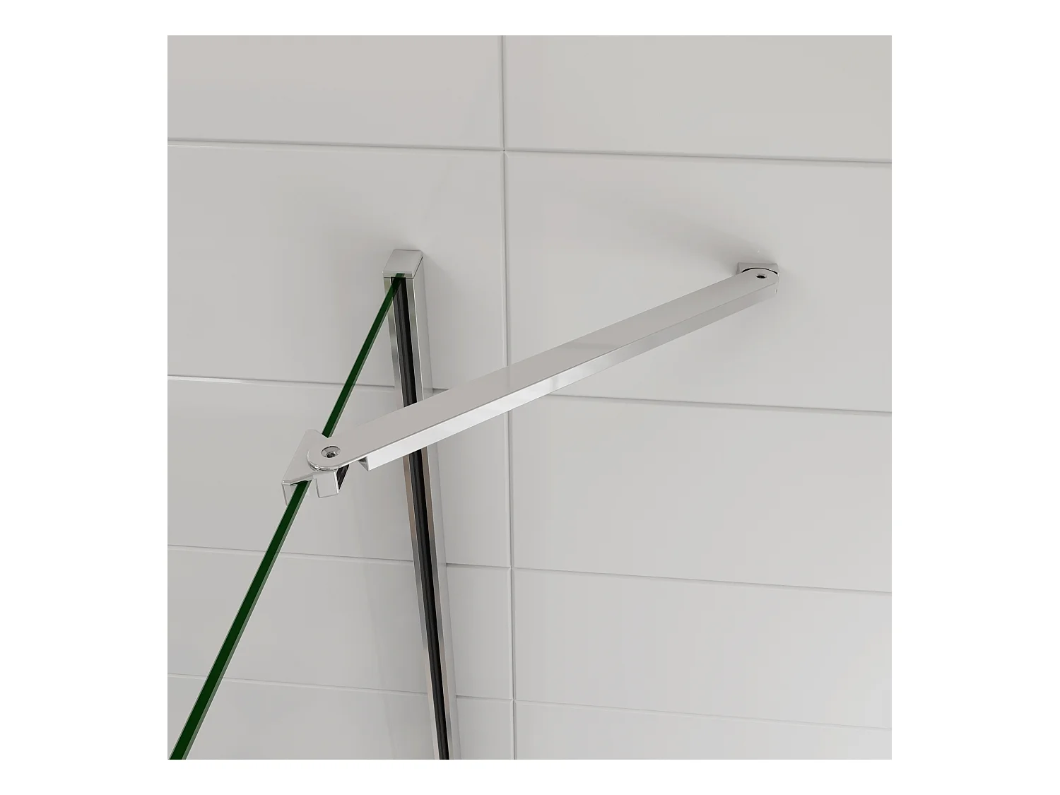 Douchedeur draaideur 80x195 cm,6 mm NANO EasyClean veiligheidsglas, profiel van glanzend chroom,met Stabilisatiestang