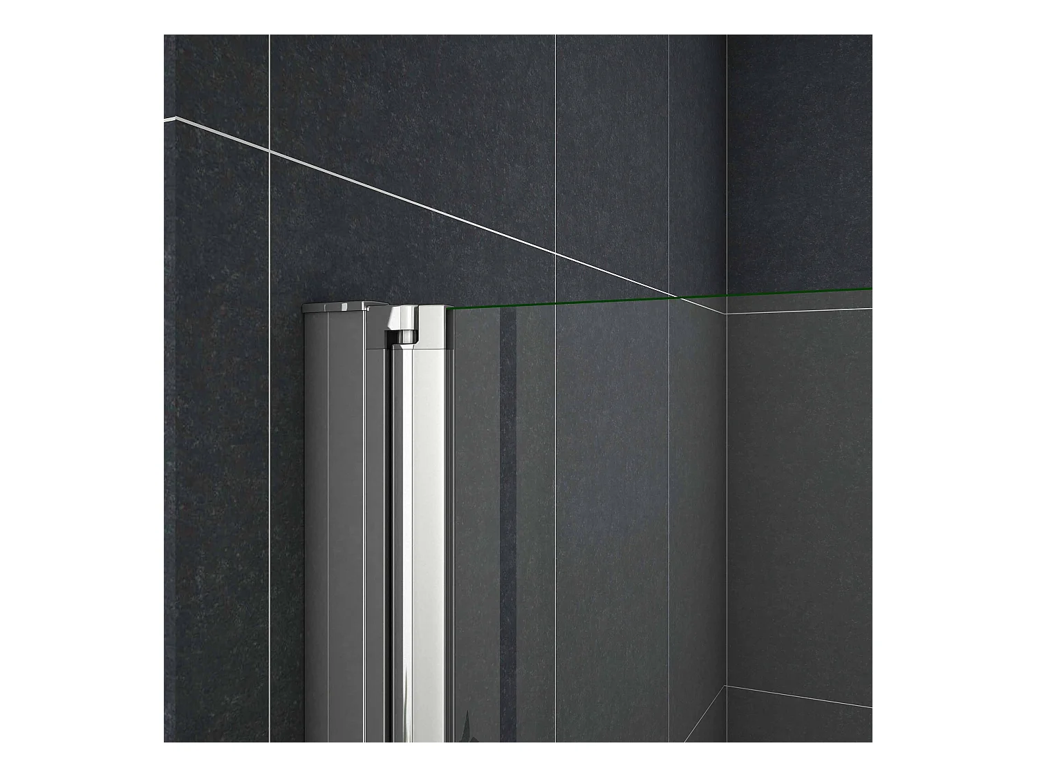 80x195cm Douchedeur vouwdeur,niche douchedeur,6mm Helder Veiligheidsglas Easyclean,profiel van glanzend chroom