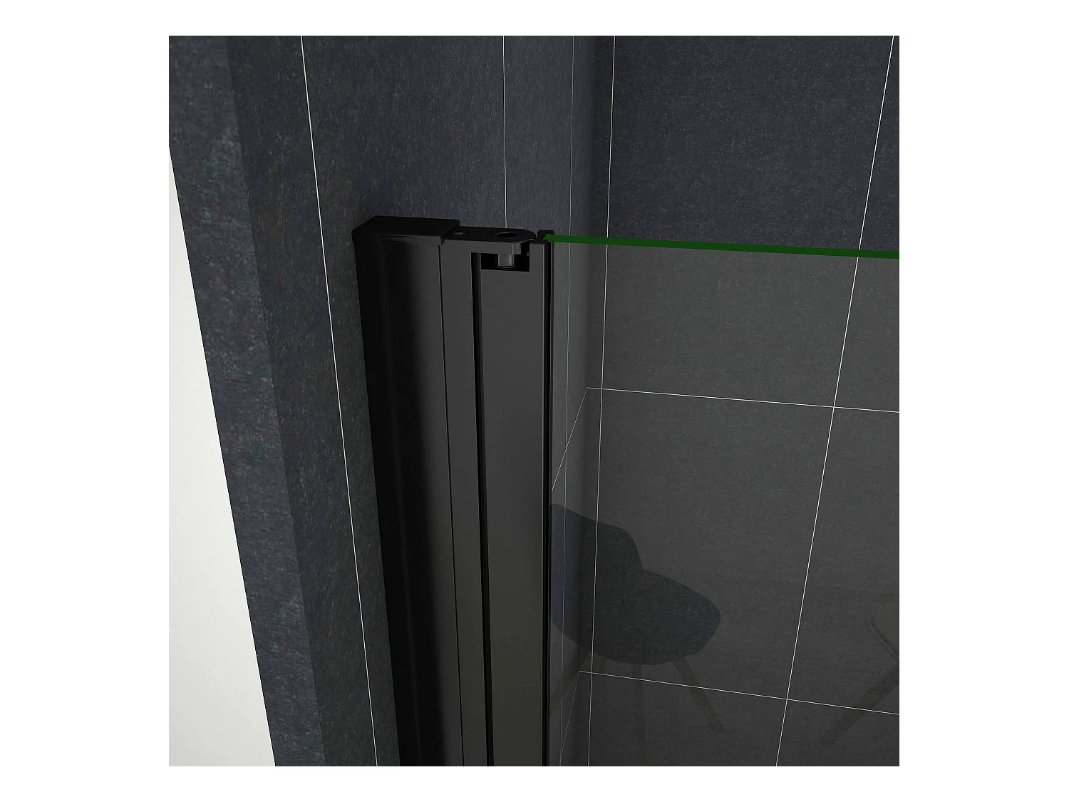 100x200cm Douche Draaideur,8mm NANO Coating Helder Veiligheidsglas,Mat Zwart Profiel