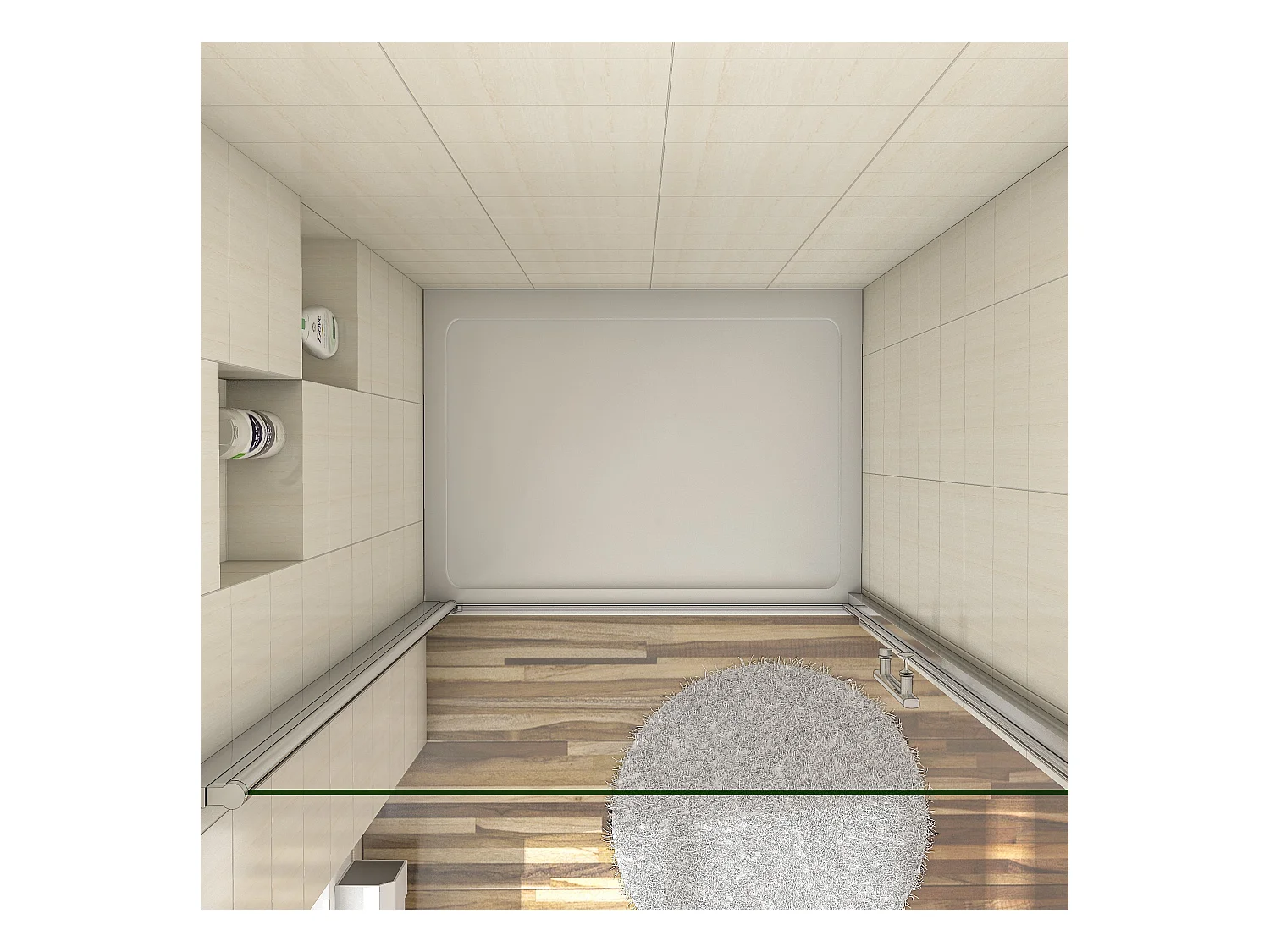 100x180cm Douchedeur draaibare 6mm NANO EasyClean veiligheidsglas, profiel van glanzend chroom.