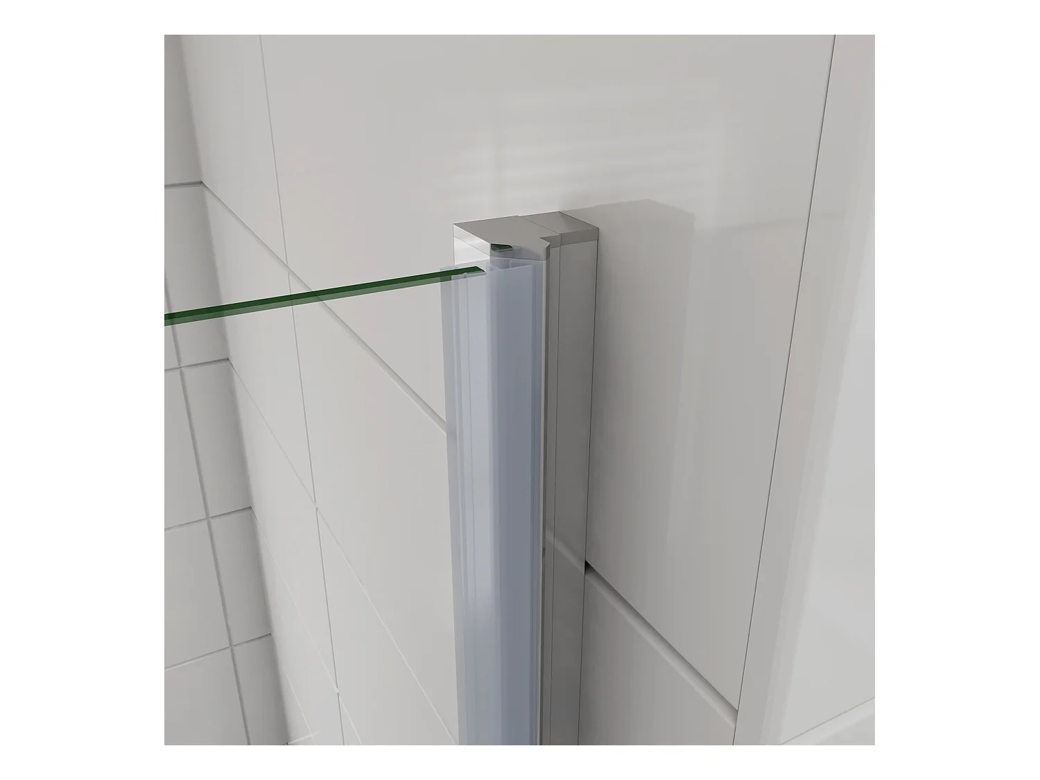 Douchedeur draaideur 120x195 cm,6 mm NANO EasyClean veiligheidsglas, profiel van glanzend chroom,met Stabilisatiestang