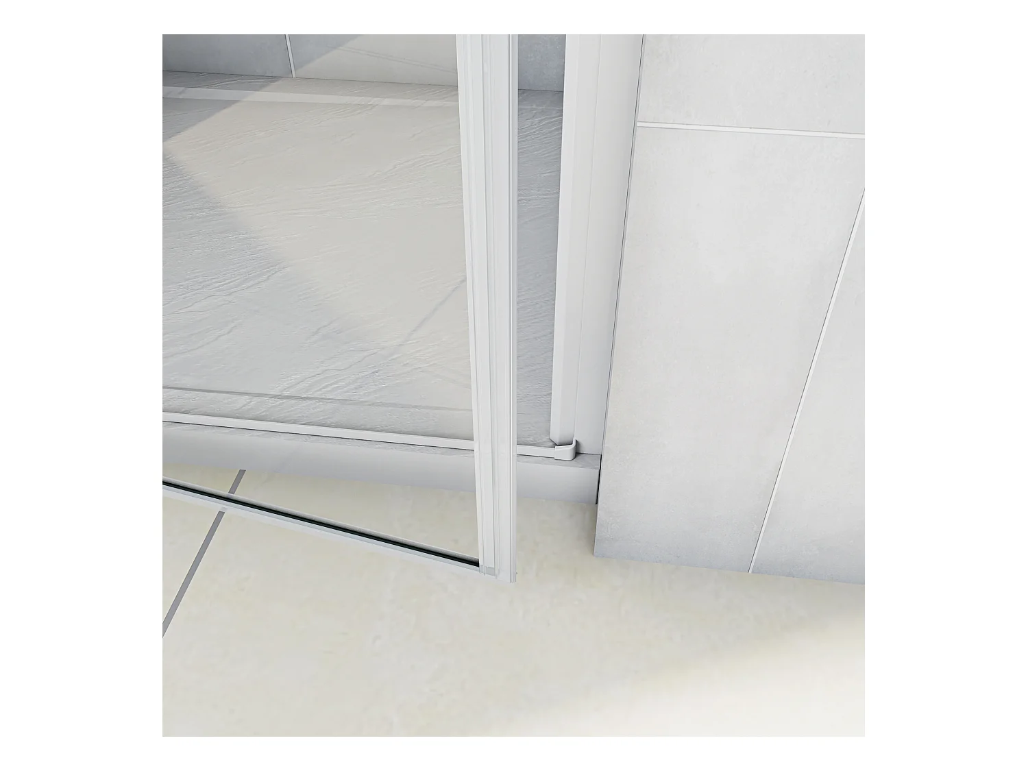 Nis Douchecabine-Douchedeur draaideur - Grijs Montuur - 80 x 185 cm x 5 mm