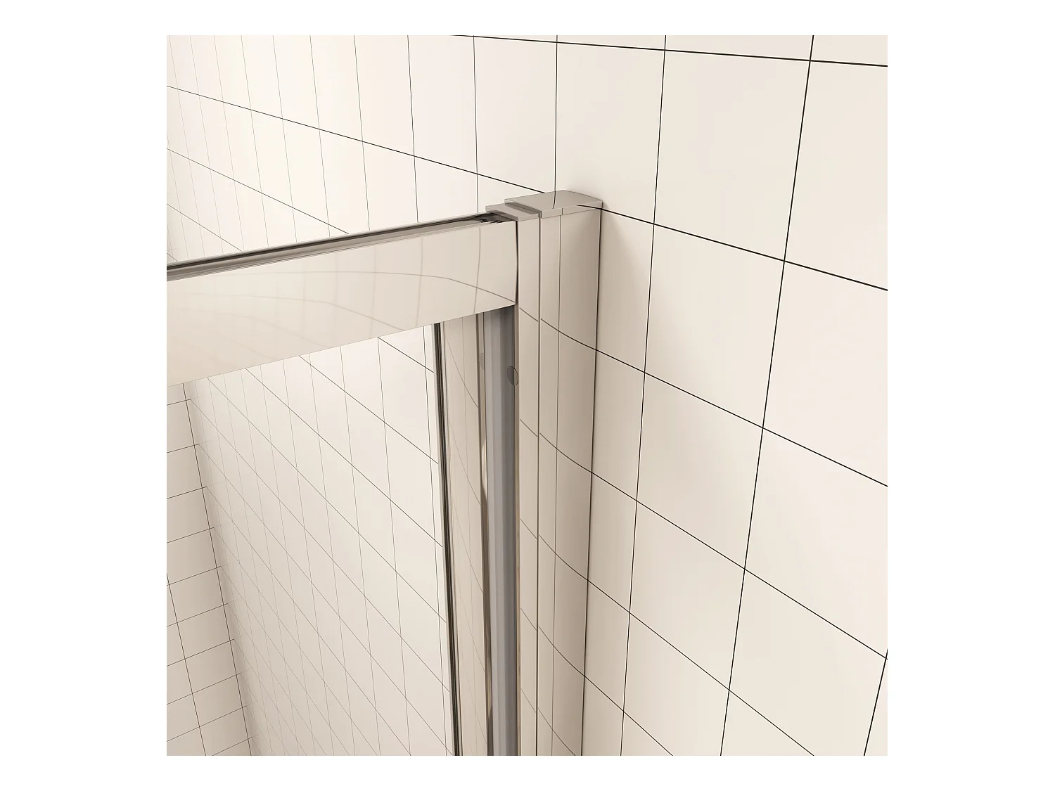 76x185cm douchedeur, 5mm veiligheidsglas,profiel van glanzend chroom.