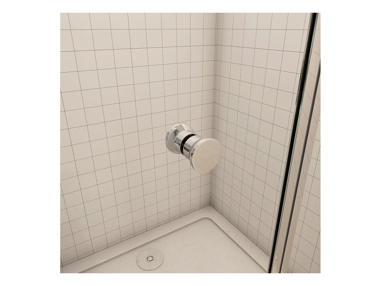 80x185cm douchedeur, 5mm veiligheidsglas,profiel van glanzend chroom.