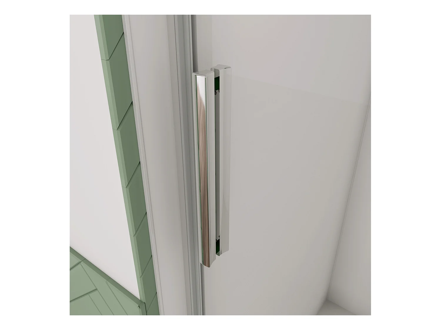 145x195cm Schuifbare douchedeur,6mm helder glas,hoogwaardige aluminium profielen,Chroom