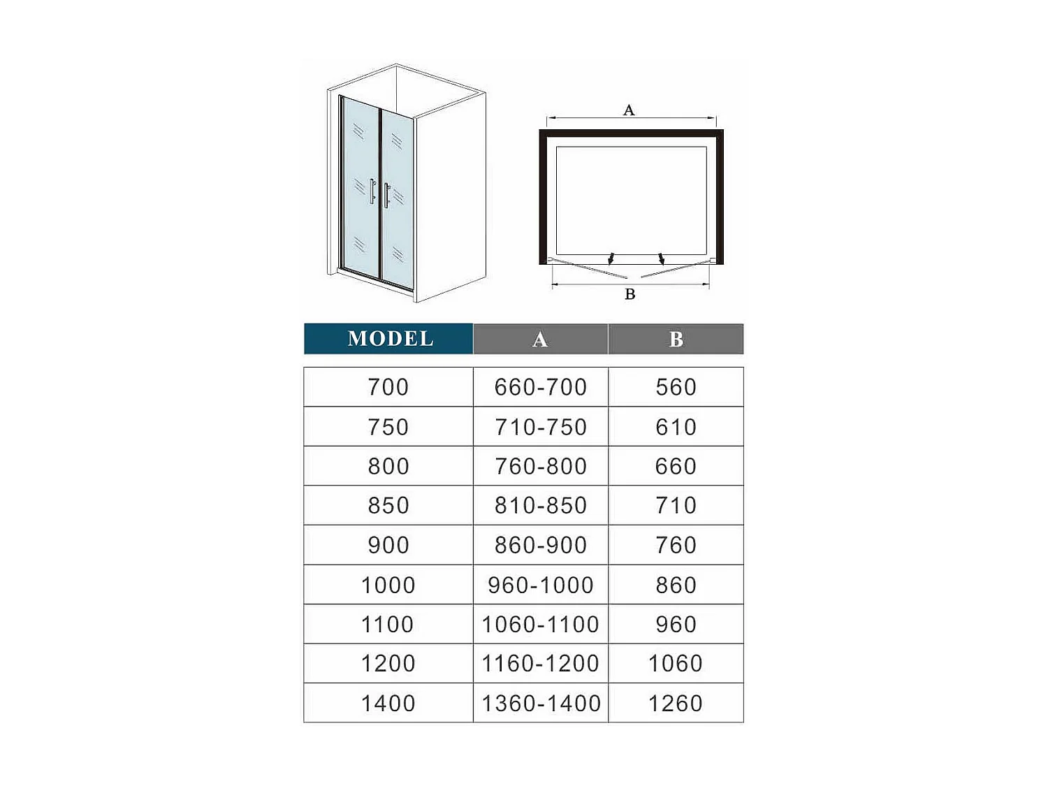 Douche Pendeldeur,6mm Helder Nano Antikalk Veiligheidsglas,Hoogwaardig Glad Aluminium Profiel,100x195cm