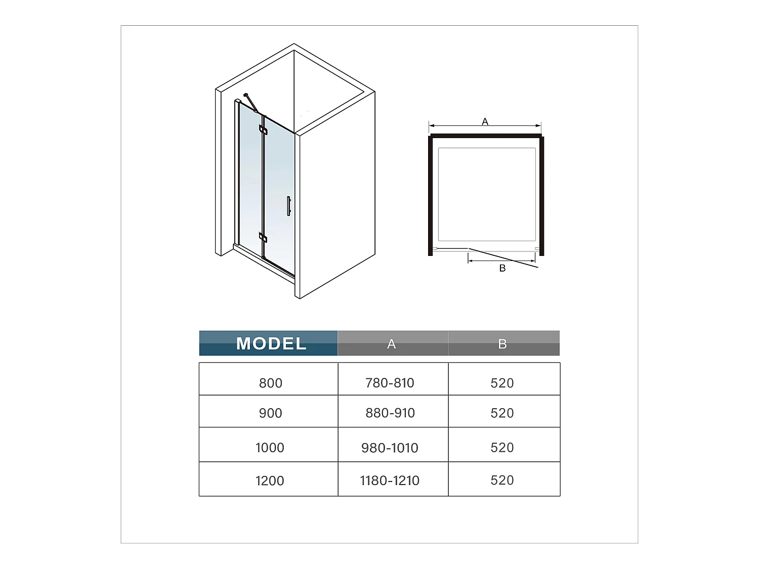 Douchedeur draaideur 76x195 cm,6 mm NANO EasyClean veiligheidsglas, profiel van glanzend chroom,met Stabilisatiestang