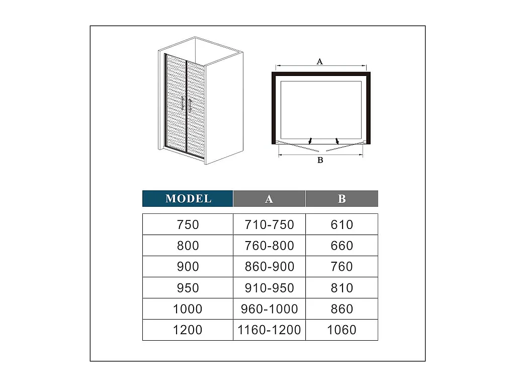 80x195cm Draaideur douchedeur, 6mm NANO veiligheidsglas ,glas is gelaagd met matte folie, profiel van glanzend chroom.