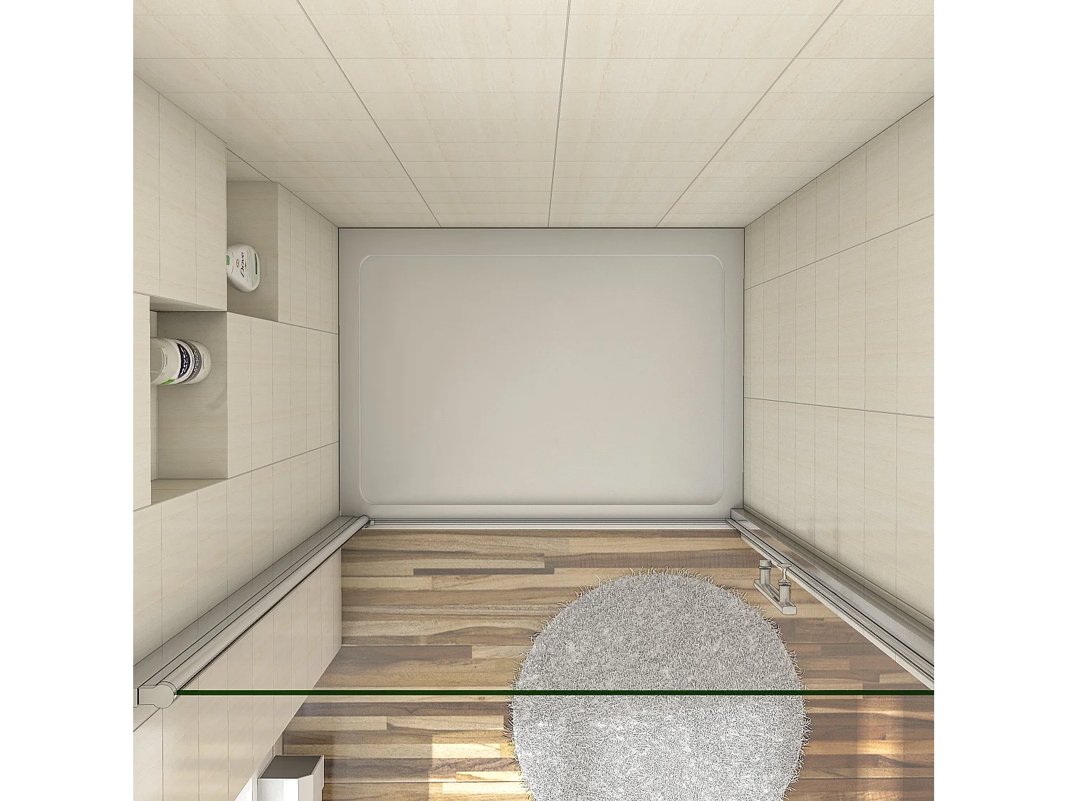 90x180cm Douchedeur draaibare 6mm NANO EasyClean veiligheidsglas, profiel van glanzend chroom.