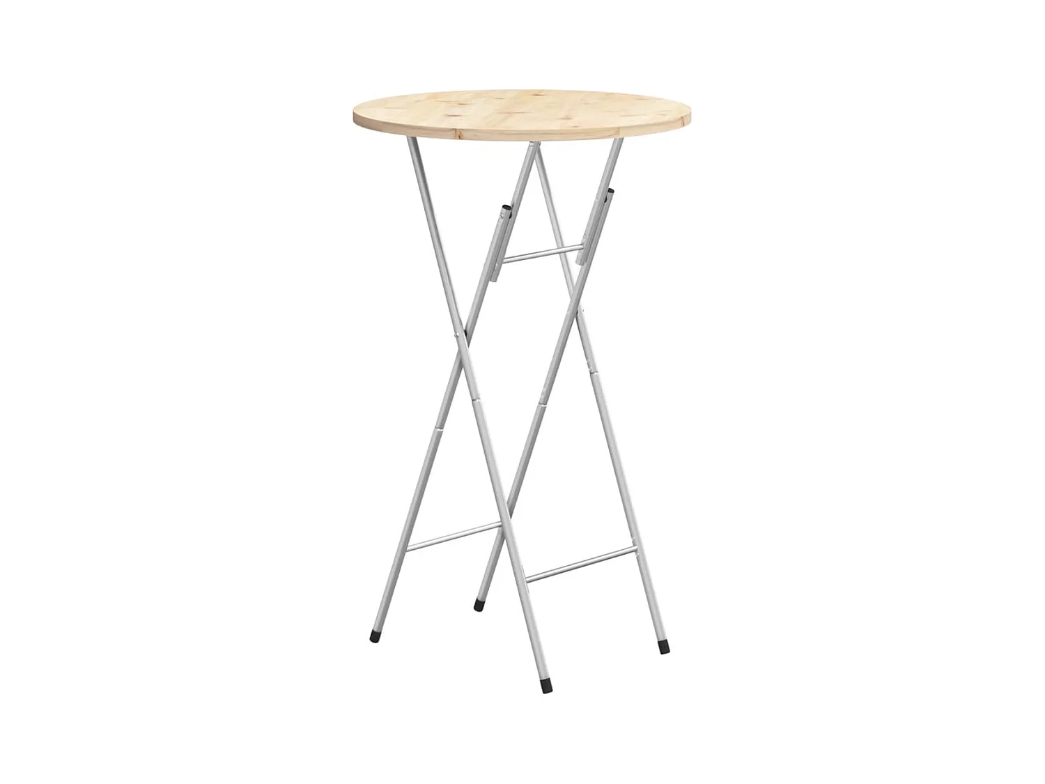 Pieds de table de bar pliables Argenté 45x53x108 cm