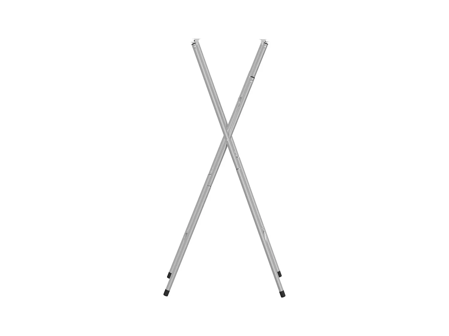 Pieds de table de bar pliables Argenté 45x53x108 cm