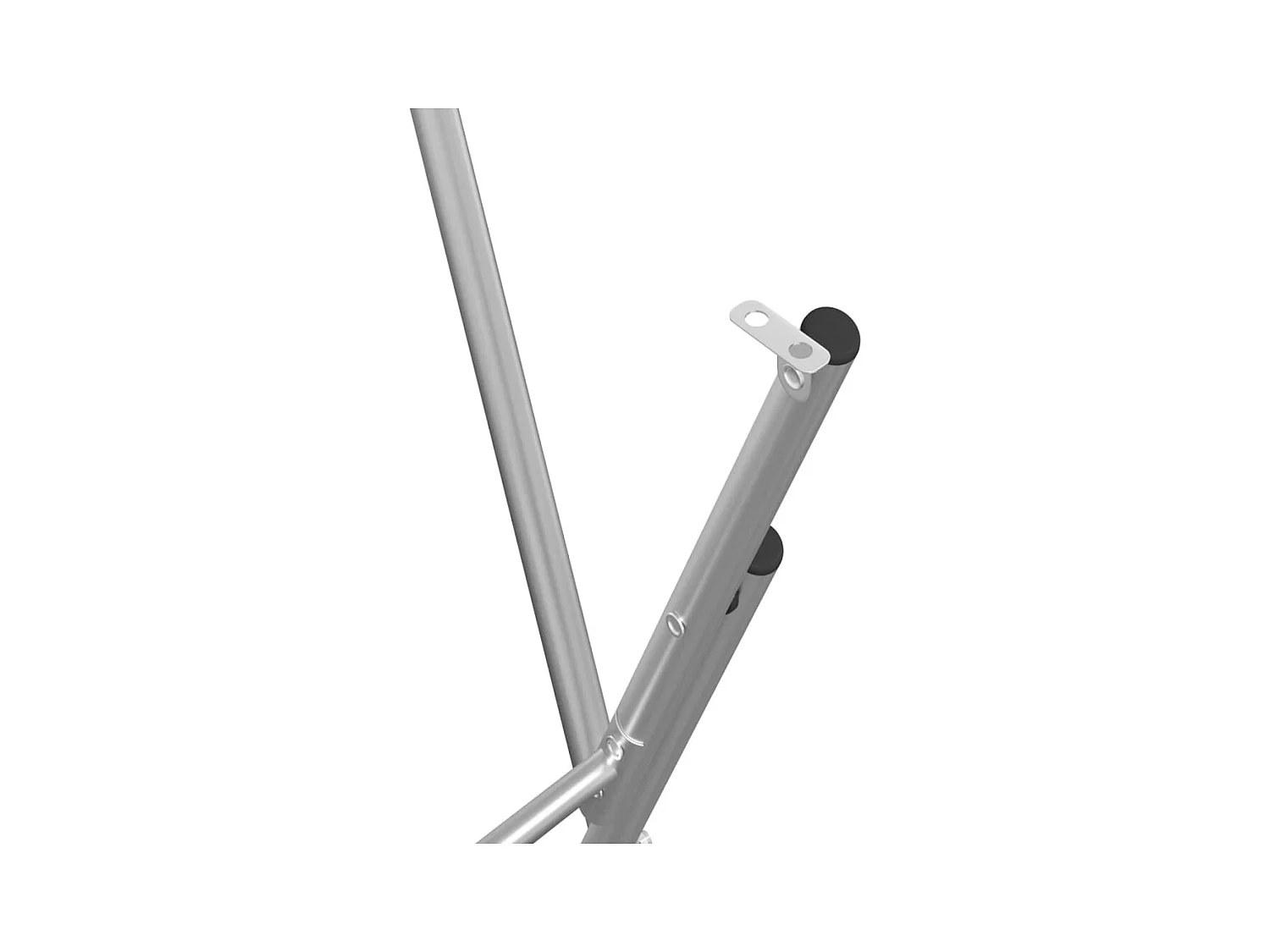 Pieds de table de bar pliables Argenté 45x53x108 cm