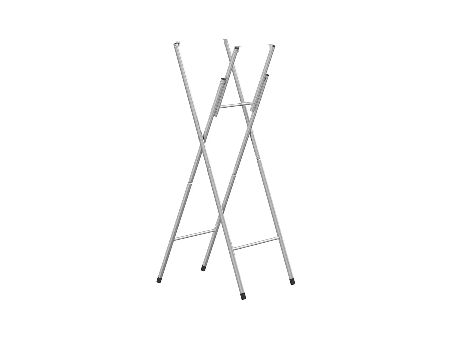 Pieds de table de bar pliables Argenté 45x53x108 cm