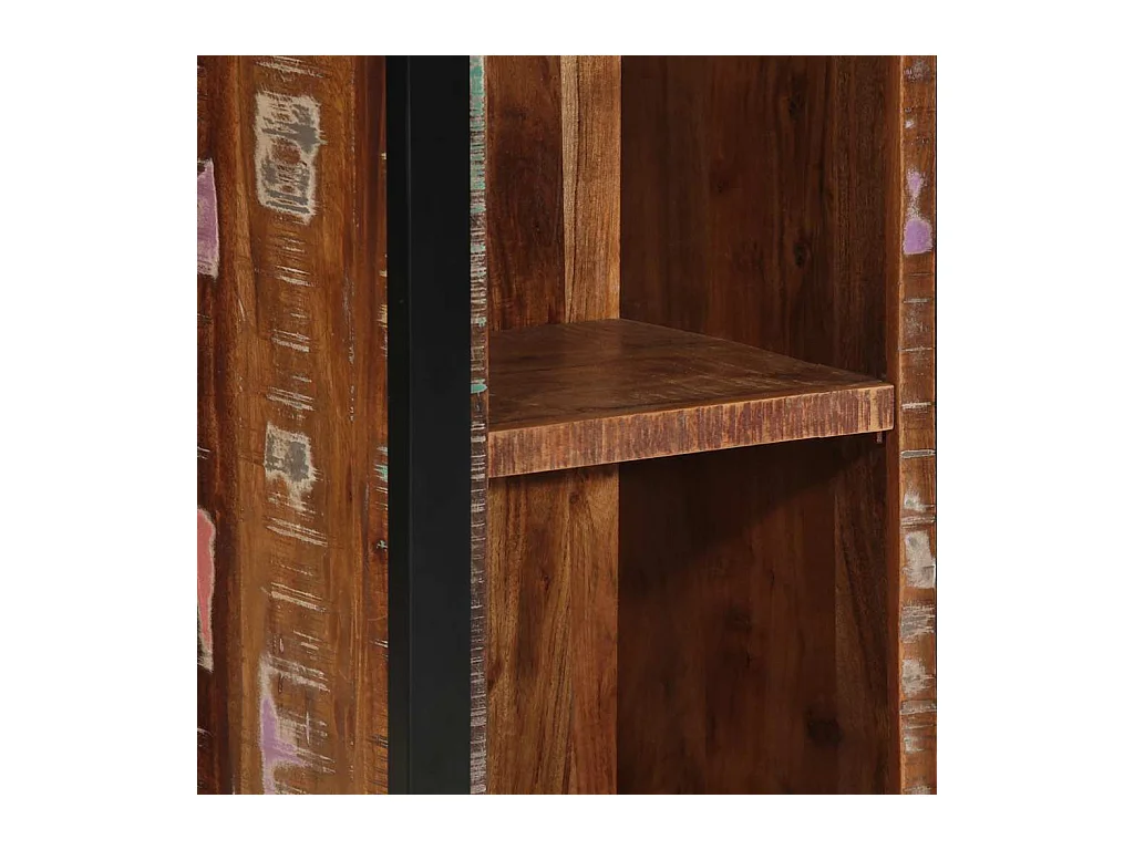 Mesilla de noche 40x30x80 cm madera maciza recuperada