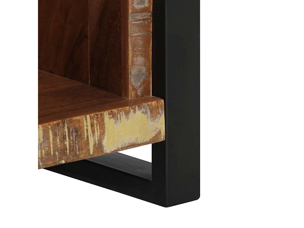 Table de chevet 40x30x80 cm bois massif de récupération